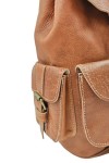 Mochila Artesanal Piel Camel Tanger