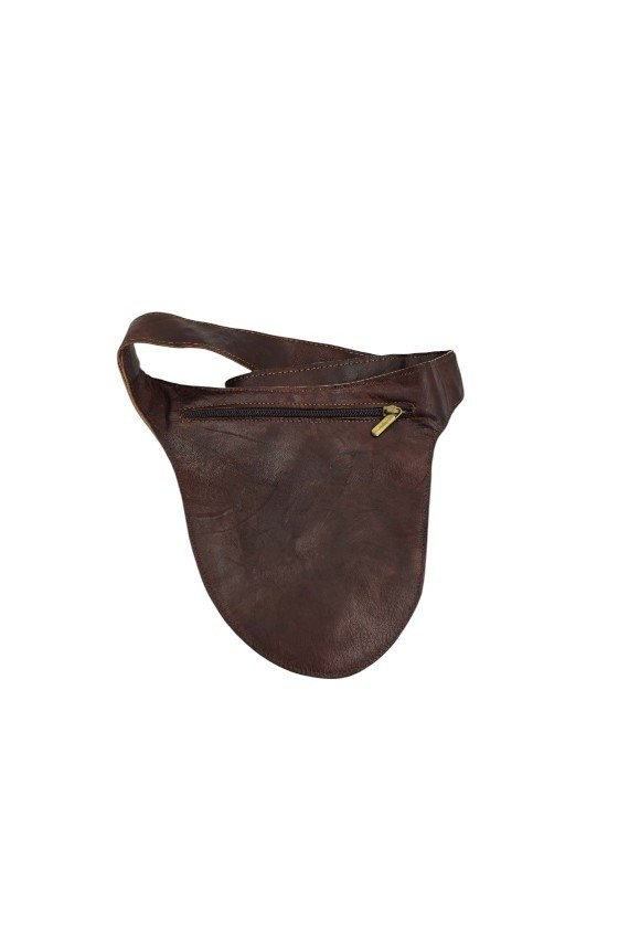 Riñonera Piel Trenzada Cierre Twist Lock Fez