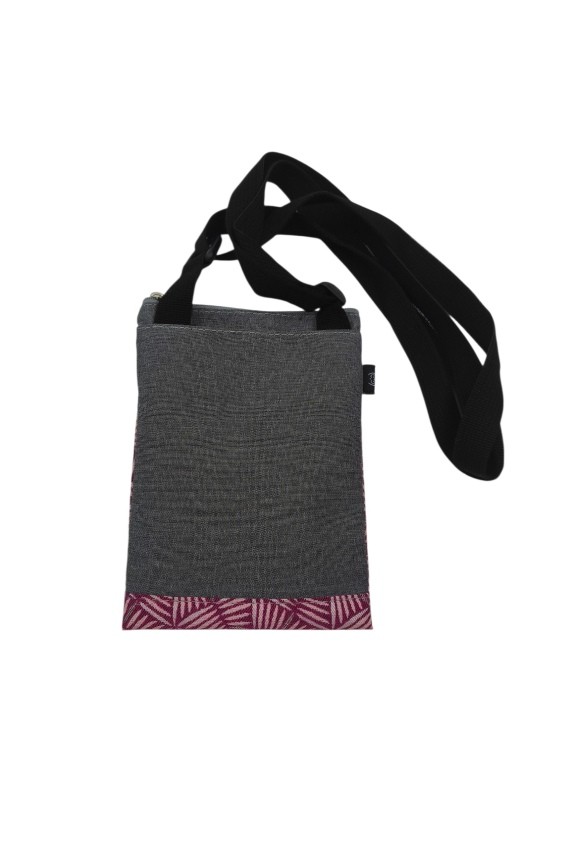 Bolso Porta Móvil Jacquard Geométrico