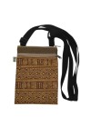 Bolso Porta Móvil Jacquard Marrón Artesanal