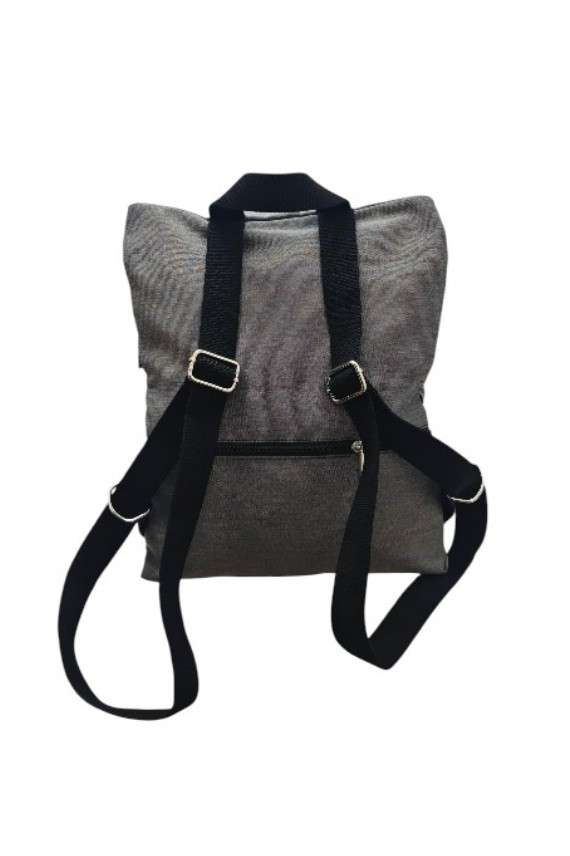 Mochila Jacquard Animal Print Cebra Gris y Negro