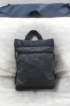 Mochila Jacquard Lisa Artesanal Negra