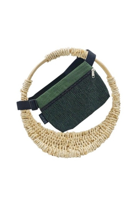 Riñonera Jacquard Ondas Orgánicas