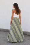 Falda Larga Algodón Estampado Floral