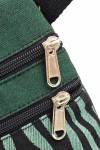 Riñonera Jacquard Animal Print Cebra Verde Botella