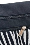 Riñonera Jacquard Animal Print Cebra Blanco Negro