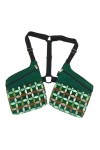Alforja Jacquard Verde Estampado Geométrico Multicolor