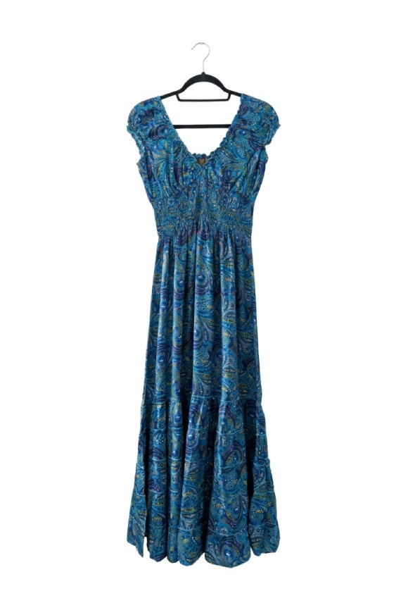 Vestido Largo Poliester Estampado Sari