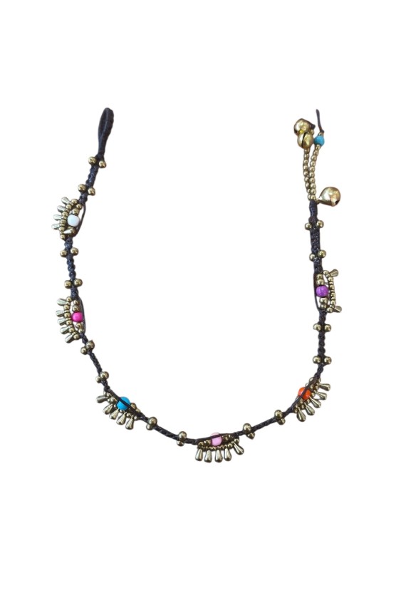 Tobillera Boho Macrame y Cuentas