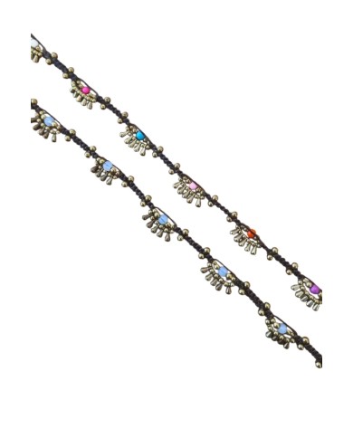 Tobillera Boho Macrame y Cuentas