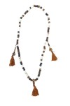 Collar Rosario Cuentas Madera y Borla