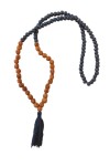 Collar Rosario Cuentas Madera y Rudraksha