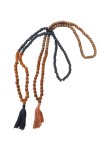 Collar Rosario Cuentas Madera y Rudraksha