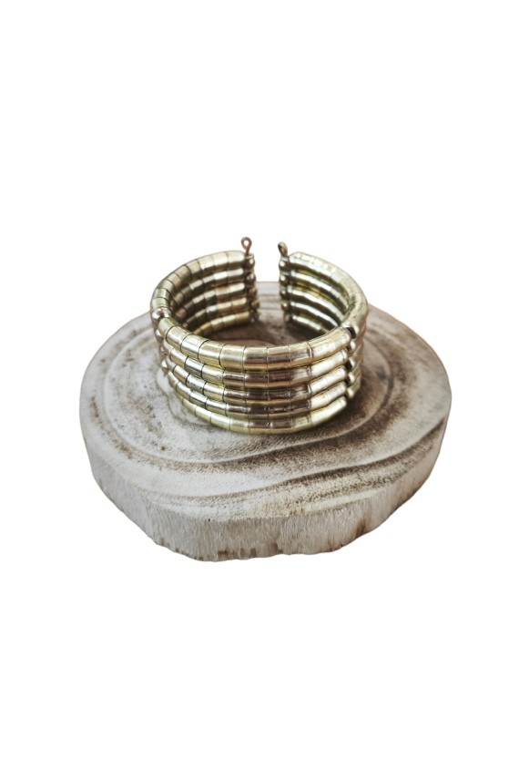 Pulsera Ajustable Multi Aros Metálicos