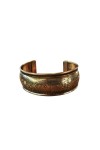Brazalete Étnico Grabado Dorado