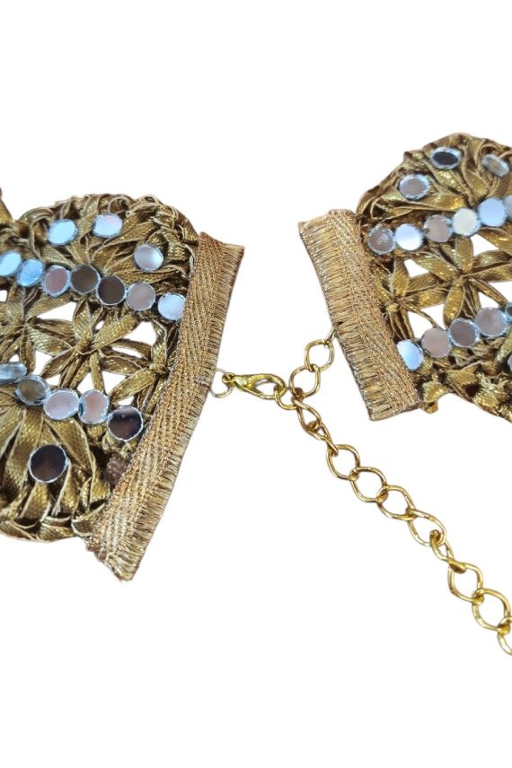 Cinturón Boho Dorado con Espejos