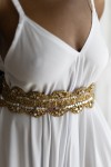 Cinturón Boho Dorado con Espejos