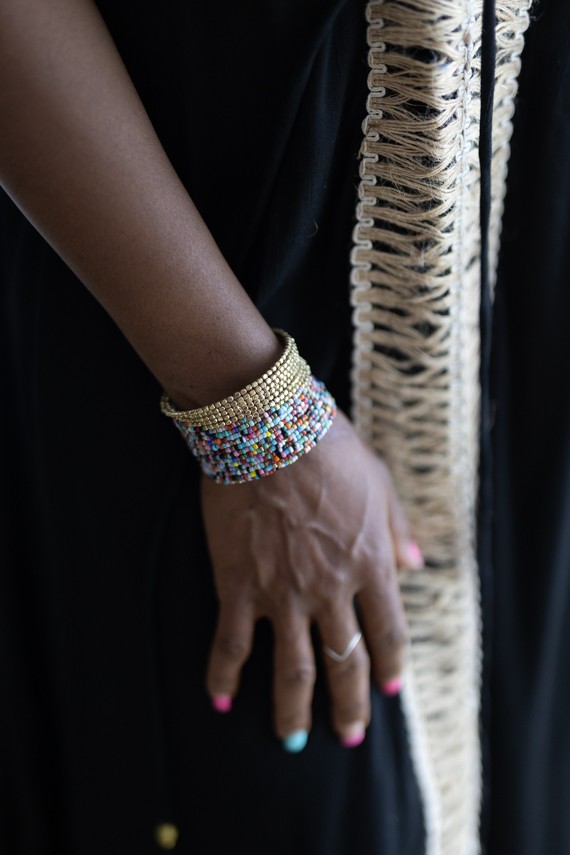 Pulsera Ajustable Cuentas Multicolor