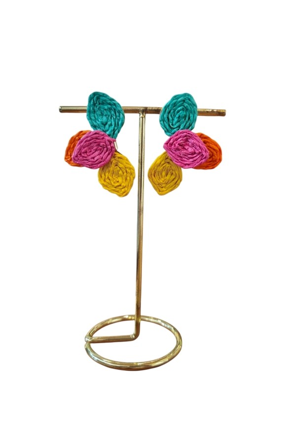 Pendientes Artesanales Fibra Natural Azalea