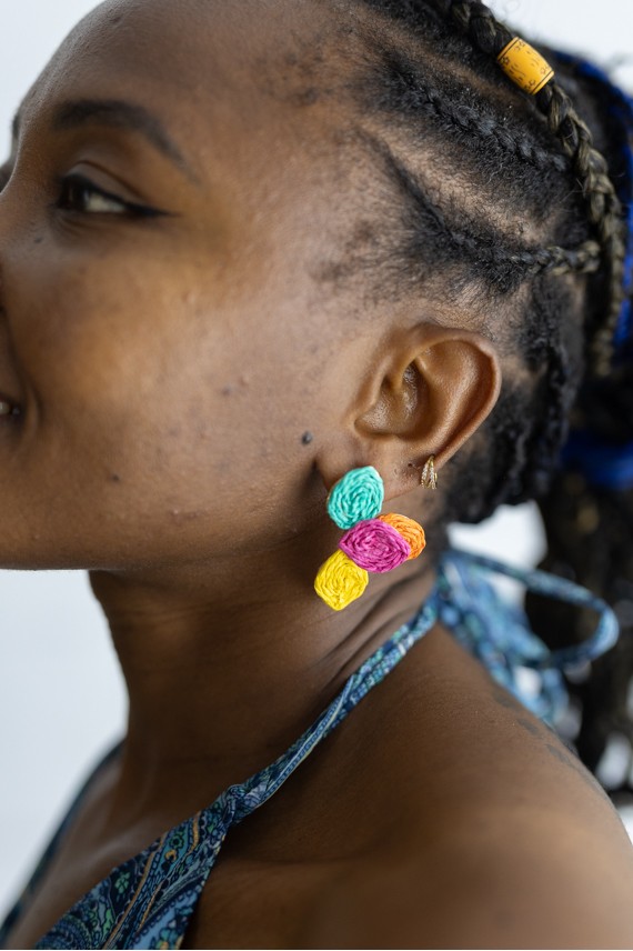 Pendientes Artesanales Fibra Natural Azalea