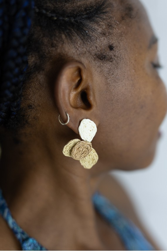 Pendientes Artesanales Fibra Natural Azalea
