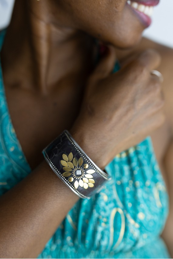 Brazalete Rígido Mosaico Artesanal
