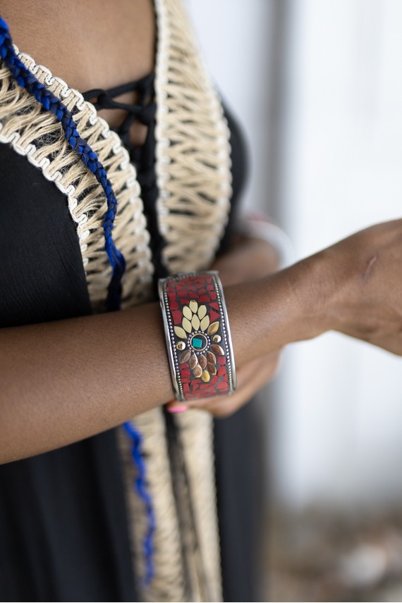 Brazalete Rígido Mosaico Artesanal