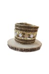 Brazalete Semirrígido con Espejos y Cuentas