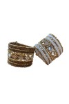 Brazalete Semirrígido con Espejos y Cuentas