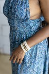 Brazalete Semirrígido con Espejos y Cuentas