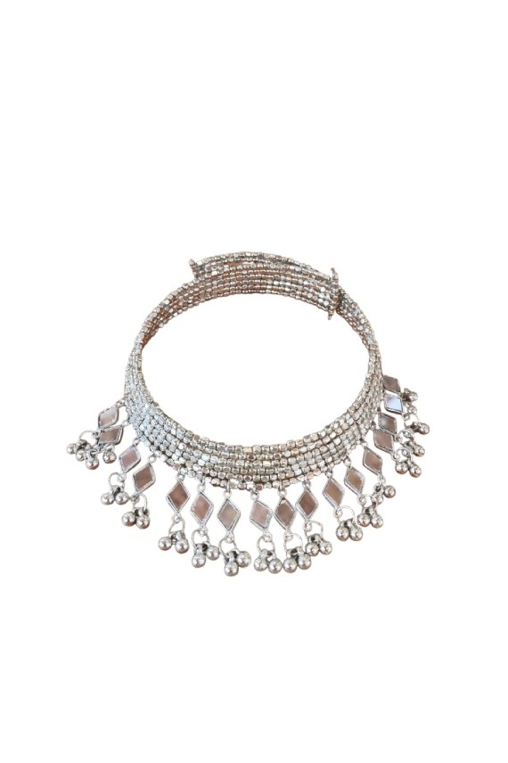 Choker de Cuentas Multihilera con Espejos