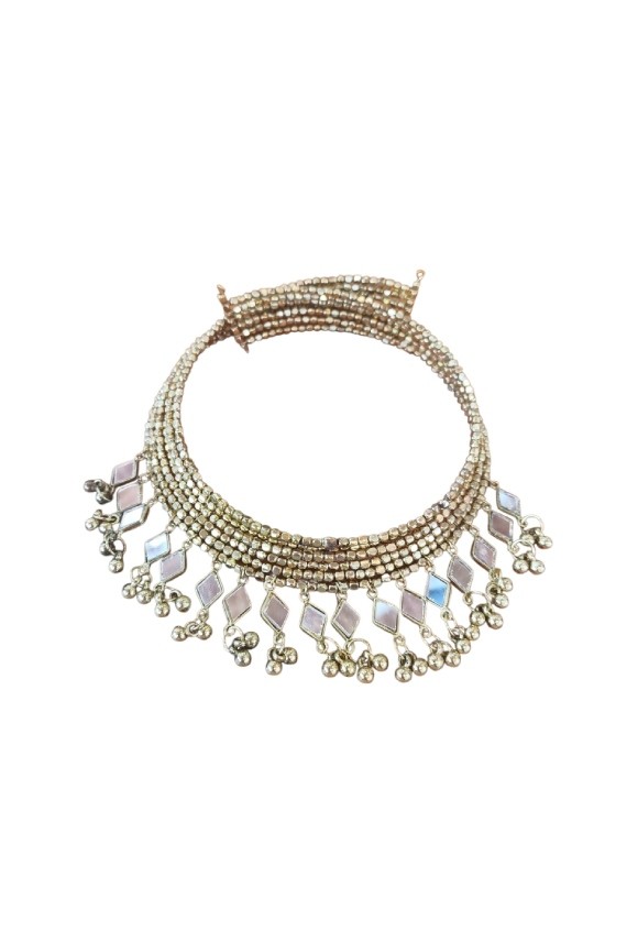 Choker de Cuentas Multihilera con Espejos