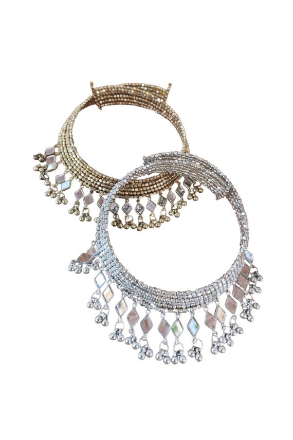 Choker de Cuentas Multihilera con Espejos