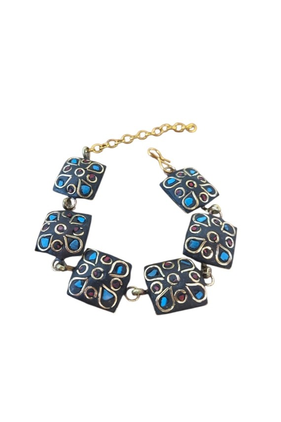 Pulsera con Piedra Natural Mosaico Tibet