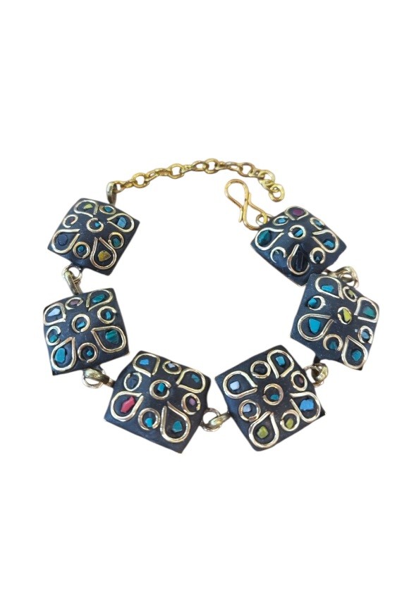 Pulsera con Piedra Natural Mosaico Tibet