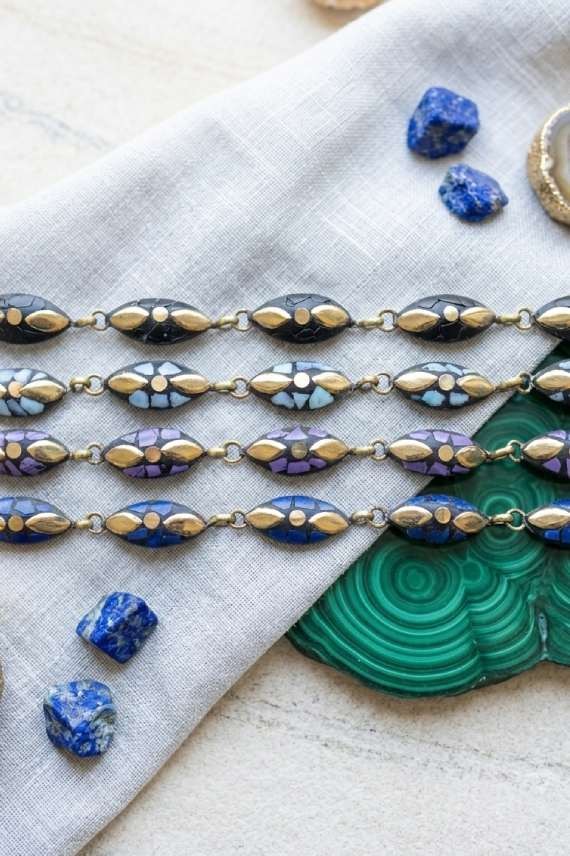 Pulsera con Piedra Natural Lapis