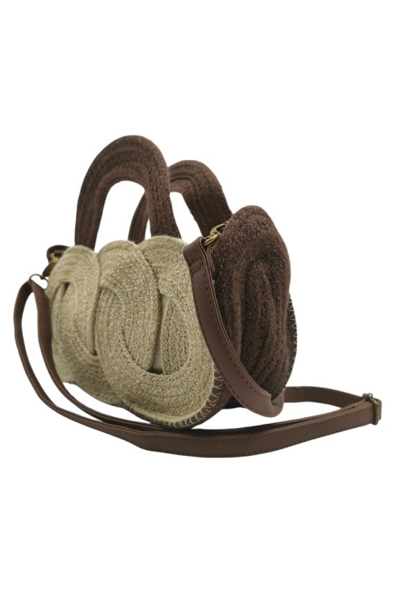 Bolso de Rafia Trenzada Nudos Boho