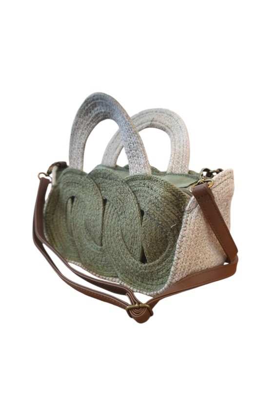 Bolso de Rafia Trenzada Nudos Boho