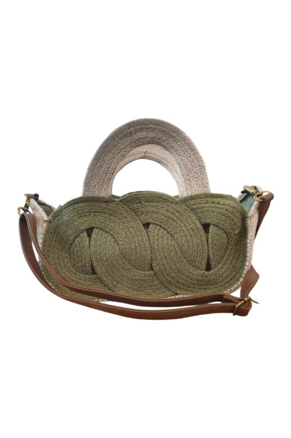 Bolso de Rafia Trenzada Nudos Boho