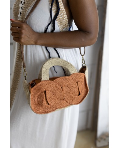 Bolso de Rafia Trenzada Nudos Boho