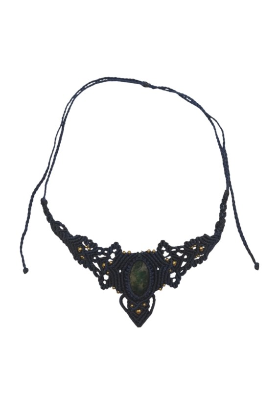 Collar de Macramé con Piedra Natural