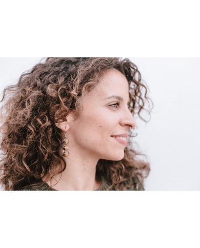 Pendientes Surabaja Ojo de tigre