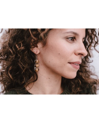 Pendientes Surabaja Ojo de tigre