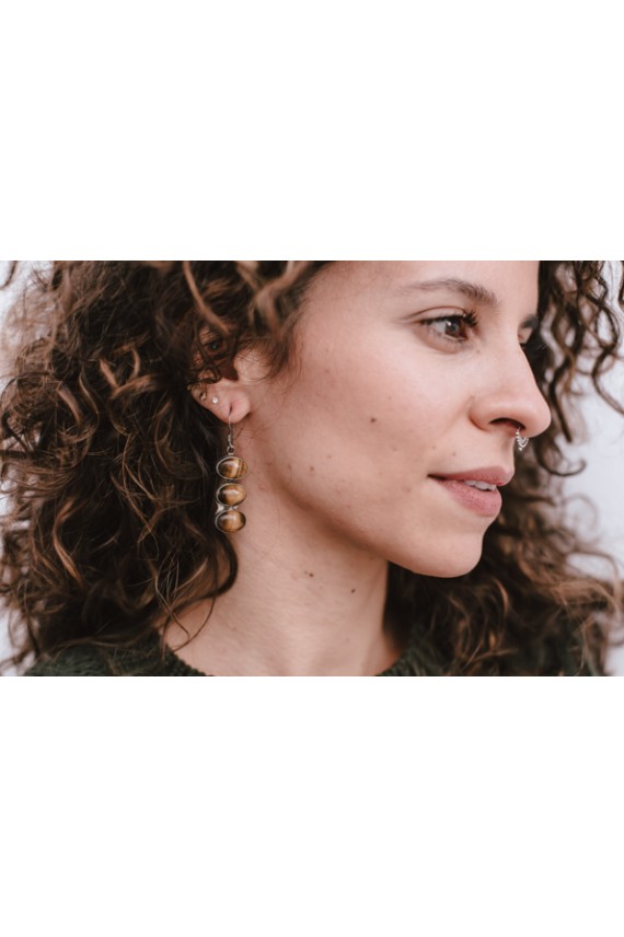 Pendientes Surabaja Ojo de tigre Pendientes Surabaja Ojo de tigre