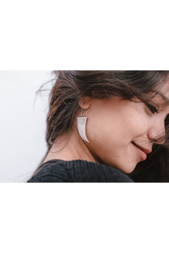 Pendientes plata Bintan Cuerno