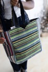 Bolso Tote Artesanal Estampado Étnico