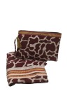 Pareo de Algodón con Bolso a Juego Estampado Manchas