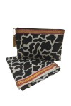 Pareo de Algodón con Bolso a Juego Estampado Manchas
