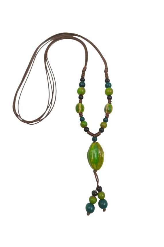 Collar Boho de Cerámica Artesanal Multicolor