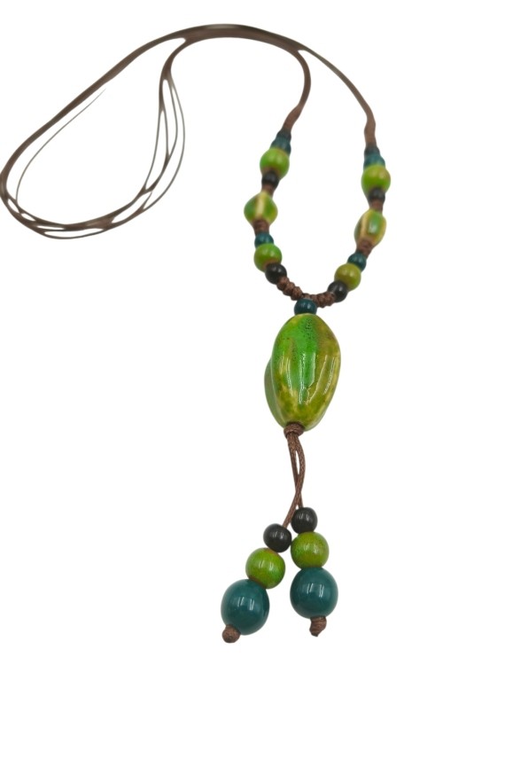 Collar Boho de Cerámica Artesanal Multicolor